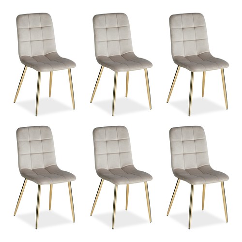 6er set esszimmerstühle grau - set,